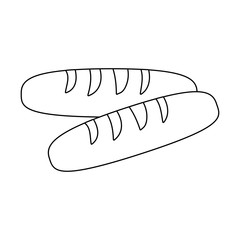 delicious fresh breads isolated icon
