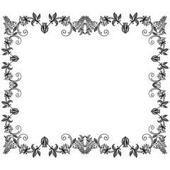 Design beautiful card, with ornament leaf flower frame. Vector