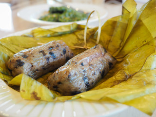 Bananas with Sticky Rice Dessert for Northern Thailand
