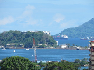 view of entrance to Panama canal