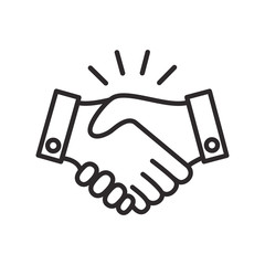 handshake icon vector design  illustration