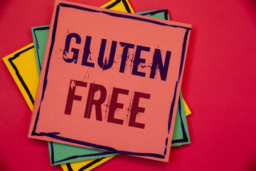 Words writing texts Gluten Free. Business concept for Diet with products not containing ingredients...