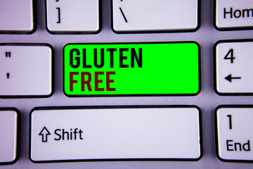 Words writing texts Gluten Free. Business concept for Diet with products not containing ingredients...