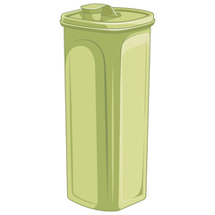 Vector realistic 3d kitchen tool glossy coffee thermos bottle