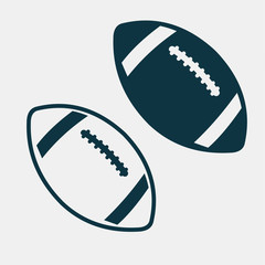 american football ball icon isolated vector illustration design