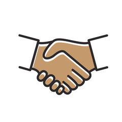 handshake icon vector design  illustration