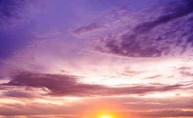Fototapeta na wymiar Sunset sky for background,sunrise sky and cloud at morning,nature for design art work.