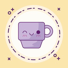 cute cup ceramic kawaii style