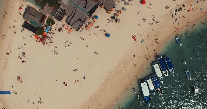 drone shot of Koh Kai Nok tourist trap