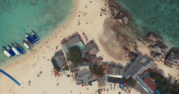 Drone Shot of Koh Kai Not island in Thailand near Phuket