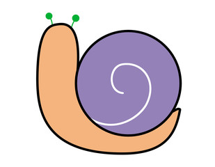 カタツムリ２(紫線うず白)