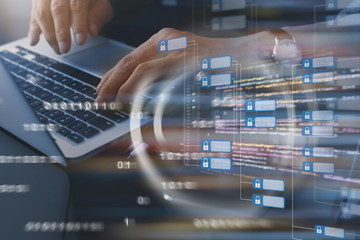 Naklejka premium Blockchain technology