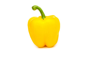 Yellow peppers isolated on white background
