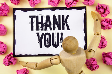 Handwriting text Thank You Motivational Call. Concept meaning Appreciation greeting Acknowledgment...