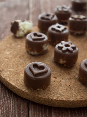 chocolate candy with coconut