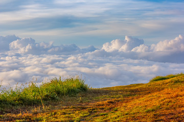 Beautiful Sunrise and mist at Phu Tubberk, Phetchabun Province, Thailand.