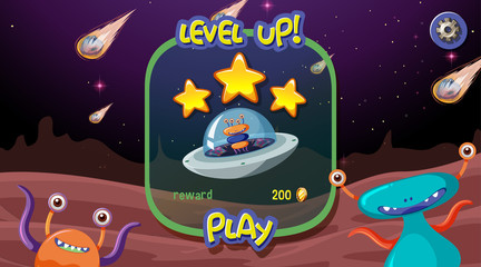 Alien space game background