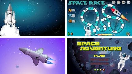 Set of space games