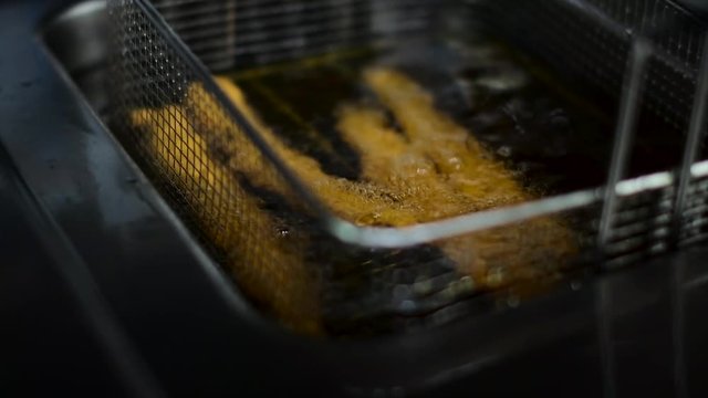 Food making process in a restaurant kitchen Pizza