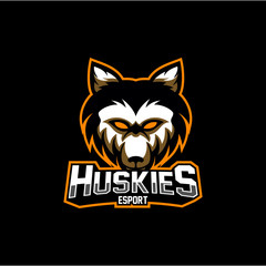 Huskies vector, huskies sport emblem logo