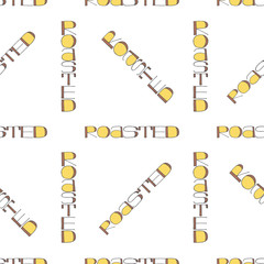 Seamless pattern with doodle lettering.