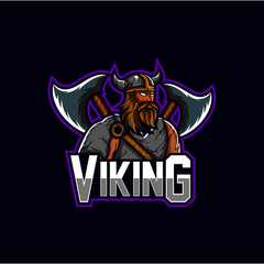 Viking vector logo emblem