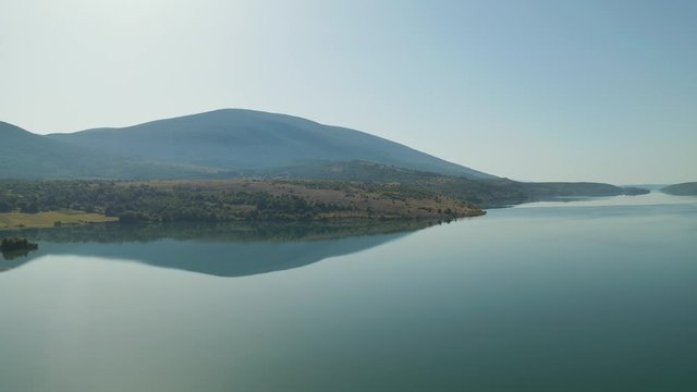 Reservoir lake Peruca at the river Cetina, Croatia