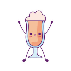 cup of beverage coffee kawaii style