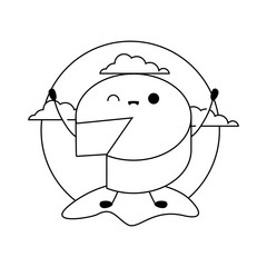 fresh and delicious cheese kawaii style