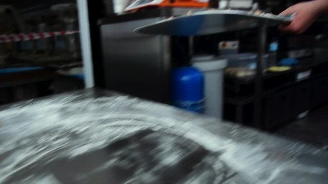 Pizza Making Process in slow motion and normal shot