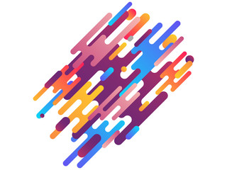 Yellow, orange, maroon blue dynamic lines. Colorful strokes, diagonal lines, hatching. Vector illustration for banner, poster, brand, cover design