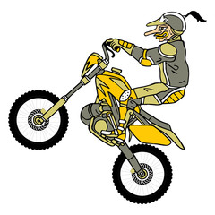 petruk javanese vector illustration of a motorcycle