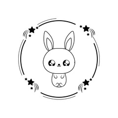 cute rabbit baby animal kawaii style