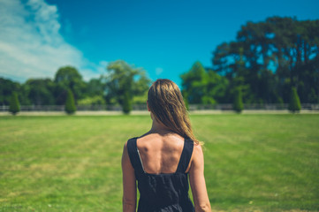 Young woman in the park on a sunny day