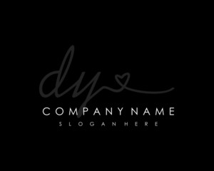 DY Initial handwriting logo vector