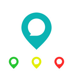 Location mark positioning pin icon