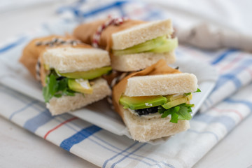 Food template with making healthy sandwiches for snack or lunch