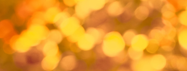 Colorful bokeh golden lights background