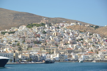 Syros Island Photography from the sea Ermoupoli