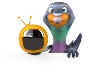 Fun pigeon - 3D Illustration