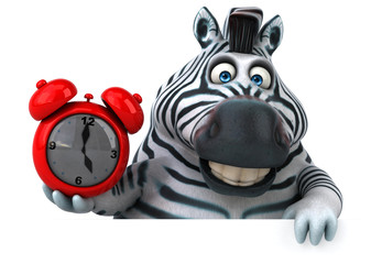 Fun zebra - 3D Illustration