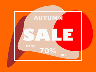 Autumn sale banner vactor background