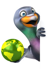 Fun pigeon - 3D Illustration