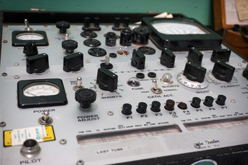Vintage equipment inside nuclear reactor