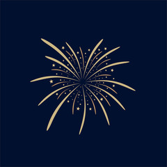 Fireworks design element vector template event background., full color art logo illustration.