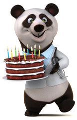 Fun panda - 3d illustration © Julien Tromeur