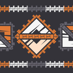 Ethnic boho seamless pattern. Lace. Embroidery on fabric. Patchwork texture. Weaving. Traditional ornament. Tribal pattern. Folk motif. Can be used for wallpaper, textile, wrapping, web. 