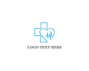 Art design Heartbeat logo template vector