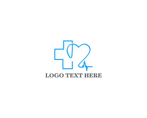 Art design Heartbeat logo template vector