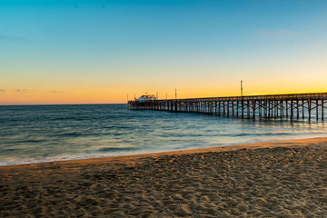 Sunset time at Newport Beach CA